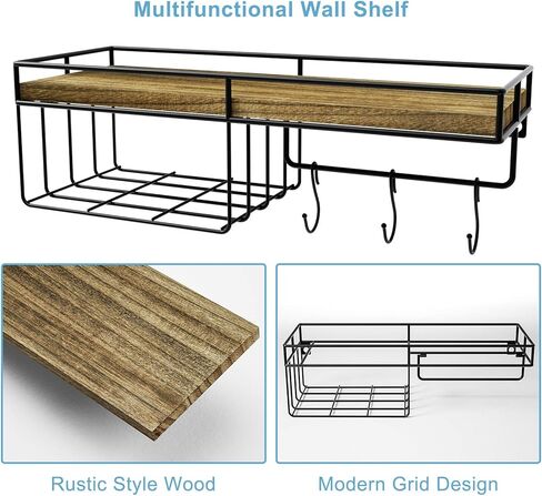 Alsonerbay Floating Shelves Wall Shelves for Bedroom Living Room, Wall Mounted Bathroom Shelves Decor Shelf Set of 2 in Kuwait