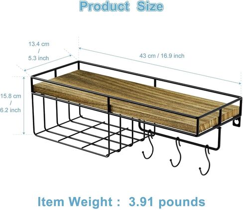 Alsonerbay Floating Shelves Wall Shelves for Bedroom Living Room, Wall Mounted Bathroom Shelves Decor Shelf Set of 2 in Kuwait