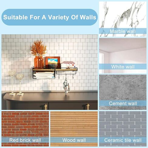 Alsonerbay Floating Shelves Wall Shelves for Bedroom Living Room, Wall Mounted Bathroom Shelves Decor Shelf Set of 2 in Kuwait