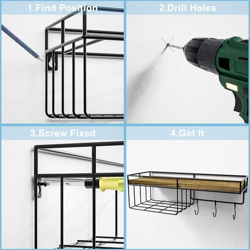 Alsonerbay Floating Shelves Wall Shelves for Bedroom Living Room, Wall Mounted Bathroom Shelves Decor Shelf Set of 2 in Kuwait