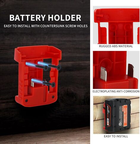 5 حزم محول شاحن USB لبطارية ميلووكي M18 18 فولت، حاملات البطاريات مع منافذ شحن سريع USB-A وUSB-C 2.1A in Kuwait