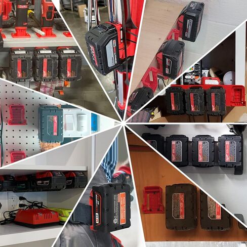 5 حزم محول شاحن USB لبطارية ميلووكي M18 18 فولت، حاملات البطاريات مع منافذ شحن سريع USB-A وUSB-C 2.1A in Kuwait