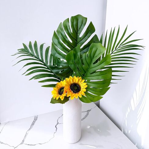 Winlyn 12 Pcs Artificial Sunflower Stems 10.6" Tall Yellow Silk Sunflowers Stems Sunflowers Artificial Flowers for Bouquets Vase Centerpiece Wreaths Floral Arrangements Party Decorations Outdoors in Saudi Arabia