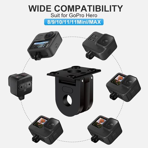 أصابع ParaPace قابلة للطي لـ GoPro Hero 12/11/10/9/8 Black Hero 11 Mini وGoPro Max، حامل محول مغناطيسي بديل مع منفذ توصيل ثلاثي القوائم 1/4 لمقبض Monopod Vlog in Kuwait