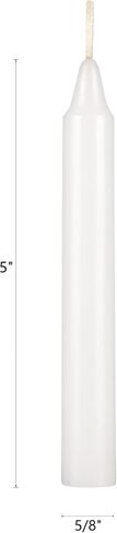 HS Candle 8 pcs White Unscented 5 Inch Candlestick Taper Candles, Household General Usage, Emergency & More in Saudi Arabia