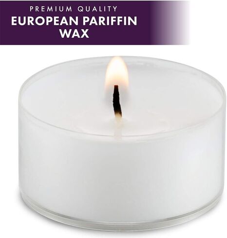 MontoPack Unscented White Tealight Candles Bulk [50] | 4 Hours of Smokeless, Dripless, Long Lasting Burning Paraffin Tea Lights | Small Votive Mini Candles for Home, Shabbat, Weddings & Emergencies in Saudi Arabia