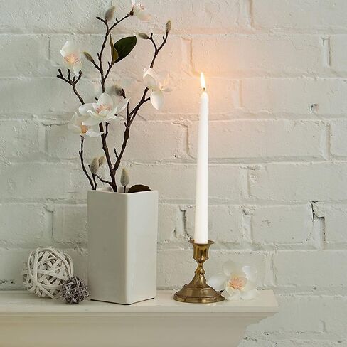 Allgreen 12 Pack Tall Taper Candles - 10 Inch White Tapered Candles Dripless Smokeless, Unscented Dinner Candle100% Cotton Wicks - 8 Hour Burn Time for Home Décor, Restaurant, Wedding, Party Candles in Saudi Arabia