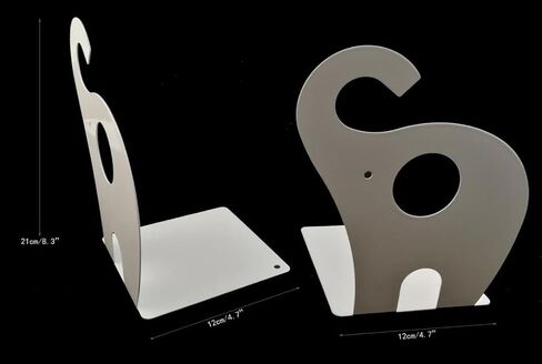 Wendin 1pair Cute Elephant Nonskid Bookends Art Bookend (Black) in Kuwait