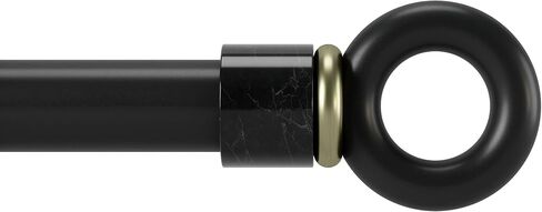 Umbra 1016145-038-REM Circo 1 Curtain Rod, Includes 2 Matching Finials, Brackets & Hardware, 36 to 72-Inch, Black in Saudi Arabia