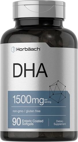 DHA Supplement 1500mg | 90 Softgels | EPA, Omega 3, DHA | Non-GMO, Gluten Free | by Horbaach in Saudi Arabia