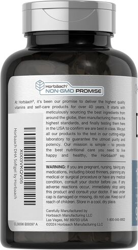 DHA Supplement 1500mg | 90 Softgels | EPA, Omega 3, DHA | Non-GMO, Gluten Free | by Horbaach in Saudi Arabia
