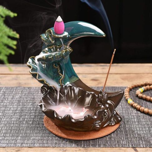 البخور البخور البخور الحظيرة البخور محظوظ البخور الشلال مع 20 مخروط للمنزل مكتب العطر ديكور in Kuwait