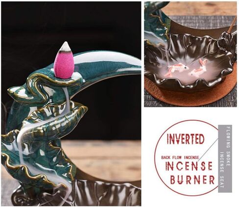 البخور البخور البخور الحظيرة البخور محظوظ البخور الشلال مع 20 مخروط للمنزل مكتب العطر ديكور in Kuwait