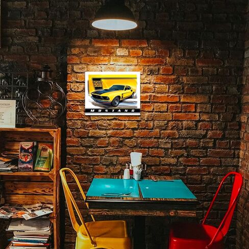 Desperate Enterprises Shelby Cobra - American Muscle Tin Sign - Nostalgic Vintage Metal Wall Decor - Made in USA in Kuwait