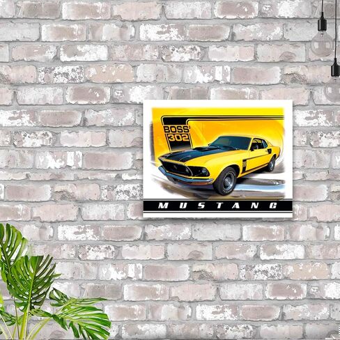 Desperate Enterprises Shelby Cobra - American Muscle Tin Sign - Nostalgic Vintage Metal Wall Decor - Made in USA in Kuwait