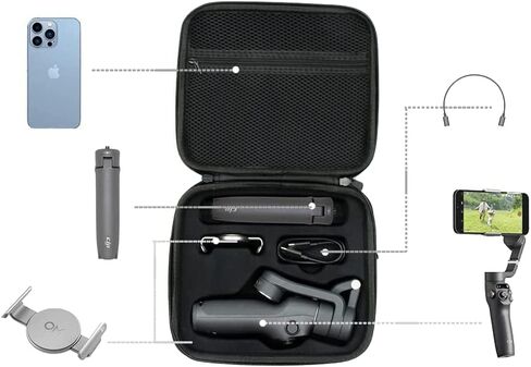 حافظة HM.Stanley لهاتف DJI Osmo Mobile 6، حقيبة تخزين واقية مضادة للصدمات لهاتف DJI OM6 in Kuwait