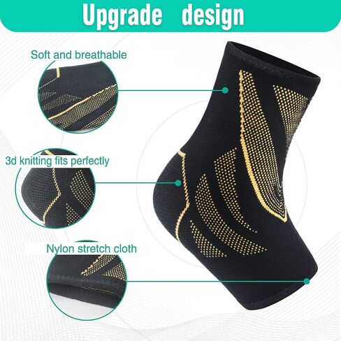 CYCLXY 2 Pairs Ankle Brace for Women & Men,Ankle Compression Sleeve,Ankle Support Brace for Women & Men,foot support brace for pain,plantar fasciitis compression socks for women & Men in Saudi Arabia
