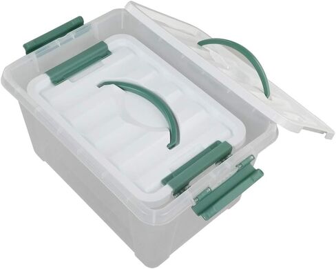 Jekiyo Clear Latching Box, Plastic Storage Bin, 2 Packs(6 Quart&14 Quart) in Saudi Arabia