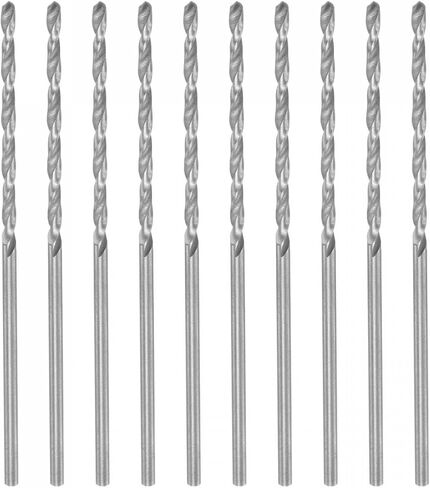 uxcell 10 Pcs 0.2mm HSS(High Speed Steel) W6542 Micro Drill Bits, Fully Ground Jobber 21mm Length Drill Bit for Mild Steel Copper Aluminum in Saudi Arabia