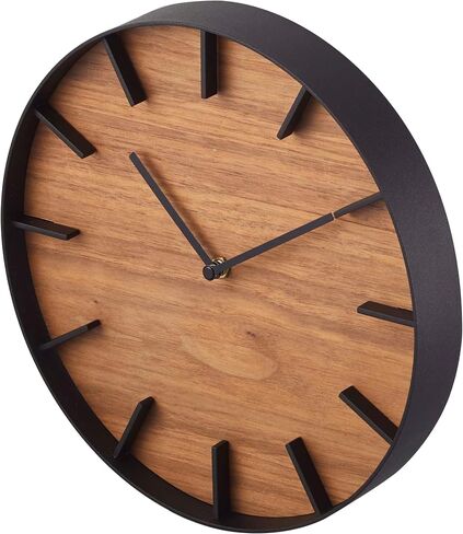 Wall Clock - Modern Wood Home Decoration Steel + Wood One Size Ash in Saudi Arabia
