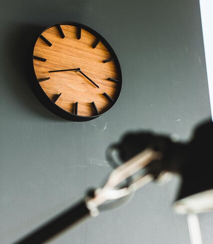 Wall Clock - Modern Wood Home Decoration Steel + Wood One Size Ash in Saudi Arabia
