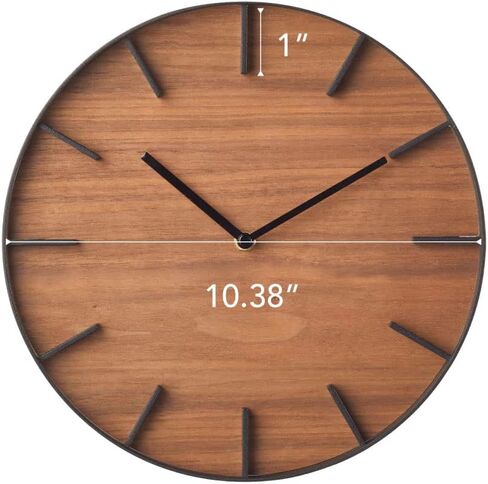 Wall Clock - Modern Wood Home Decoration Steel + Wood One Size Ash in Saudi Arabia