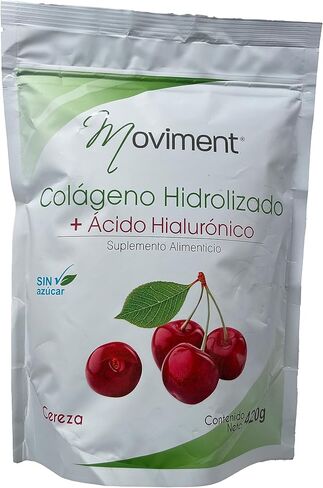 Moviment, Colágeno Hidrolizado + Ácido Hialurónico, Suplemento Alimenticio, Sin Azucar, Sabor Cereza. in Saudi Arabia