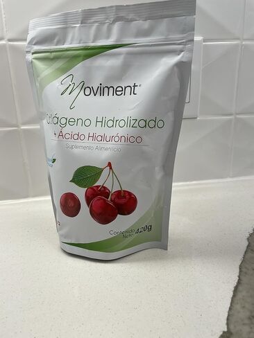 Moviment, Colágeno Hidrolizado + Ácido Hialurónico, Suplemento Alimenticio, Sin Azucar, Sabor Cereza. in Saudi Arabia