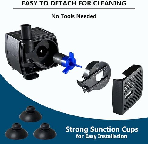 VERABE Mini Submersible Water Pump, Small Fountain Pump (2.5W 160L/H) for Aquarium Fish Tank, Tabletop Fountain, Pet Fountain, Hydroponics in Kuwait