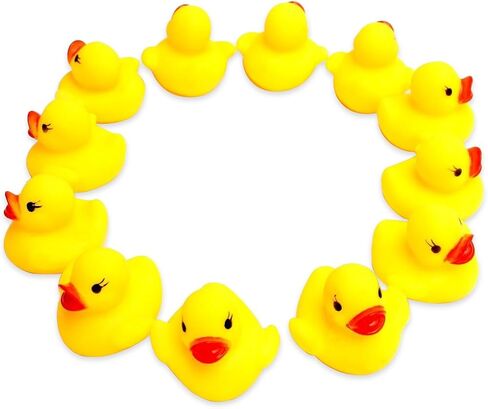 الجدة مكان 12pcs المطاط بطة تعويم البط حمام الطفل لعبة دش، البط حمام صغير أصفر للأطفال الصغار والأطفال هدية عيد ميلاد حزب لصالح حوض الاستحمام الديكور in Kuwait