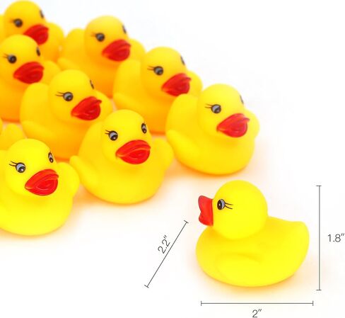 الجدة مكان 12pcs المطاط بطة تعويم البط حمام الطفل لعبة دش، البط حمام صغير أصفر للأطفال الصغار والأطفال هدية عيد ميلاد حزب لصالح حوض الاستحمام الديكور in Kuwait