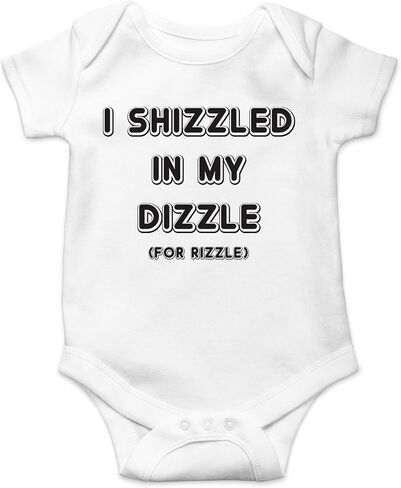 AW Fashions I Shizzled In My Dizzle، For Rizzle - محاكاة ساخرة لموسيقى الراب المضحكة - بدلة أطفال لطيفة من قطعة واحدة in Kuwait