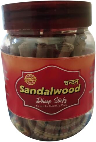 سيدهاك أعواد بخور خشب الصندل العضوي | أعواد بخور Dhoop المصنوعة يدويًا | مخاريط بخور خشب الصندل الطازجة، 50 قطعة in Kuwait