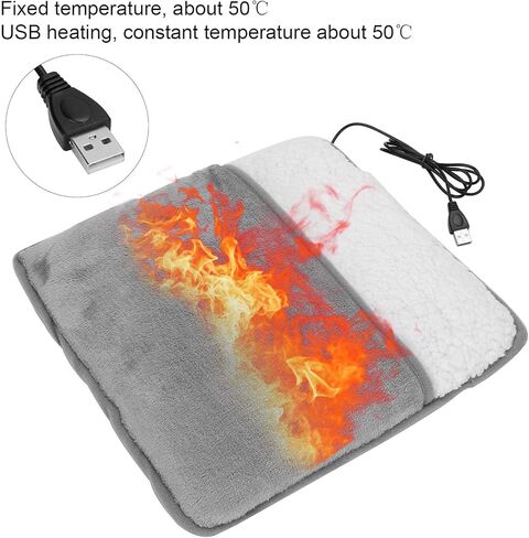 وسادة تدفئة، وسادة تدفئة كهربائية ناعمة من الفلانيل مع تقنية التسخين السريع، وسادة تدفئة القدم يو اس بي لتدفئة القدم في الشتاء للمنزل والمكتب in Kuwait