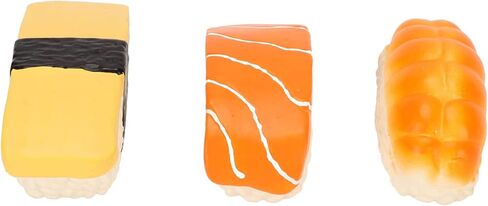 يوننيب لعبة محاكاة السوشي للكلاب قابلة للغسل على شكل سوشي من اللاتكس الناعم، العاب طعام للكلاب الصغيرة والمتوسطة الحجم من 3 قطع in Kuwait