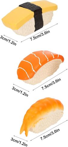 يوننيب لعبة محاكاة السوشي للكلاب قابلة للغسل على شكل سوشي من اللاتكس الناعم، العاب طعام للكلاب الصغيرة والمتوسطة الحجم من 3 قطع in Kuwait