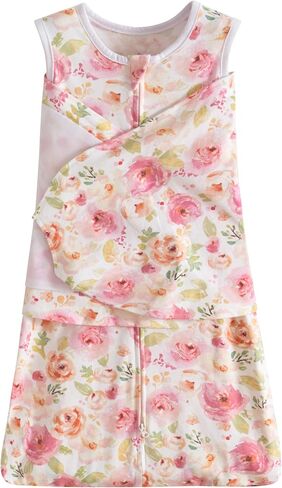 LITTLE TOTS Baby Sleep Sack Baby Wearable Blanket 100% Cotton 2-Way Zipper Toddler Sleepsack 0-6 Months Babies (Flowers) in Saudi Arabia