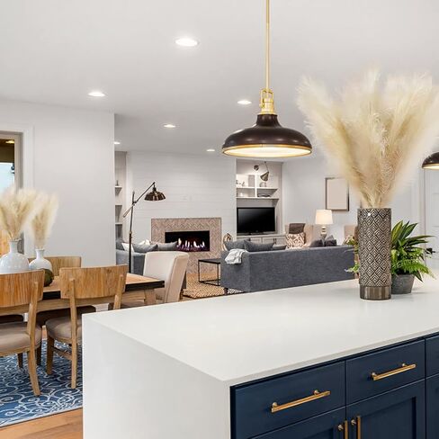 عشب البامبا الصناعي، 8 قطع ال بي شماو-دي 38 انش/3.1 قدم، زهور صناعية منفوشة لا تتساقط، عشب بامبا كبير لملء المزهريات وديكور المنزل وغرفة المزرعة وديكور الزفاف بنمط بوهو (بيج) in Kuwait