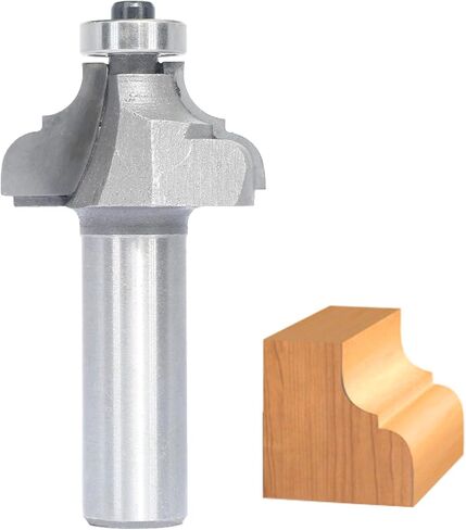 Akylin Classic Cove & Bead Bit، 1/2 "عرقوب، لقم توجيه النمط الكلاسيكي عمق القطع 3/8"، قطع الحواف الزخرفية لتنميط الخشب، صب in Kuwait