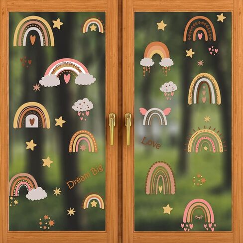 ملصقات جدارية بألوان قوس قزح بوهو كبيرة بألوان قوس قزح لتزيين الحائط للفتيات وغرفة نوم الأطفال وغرفة الرعاية النهارية وغرفة اللعب in Kuwait
