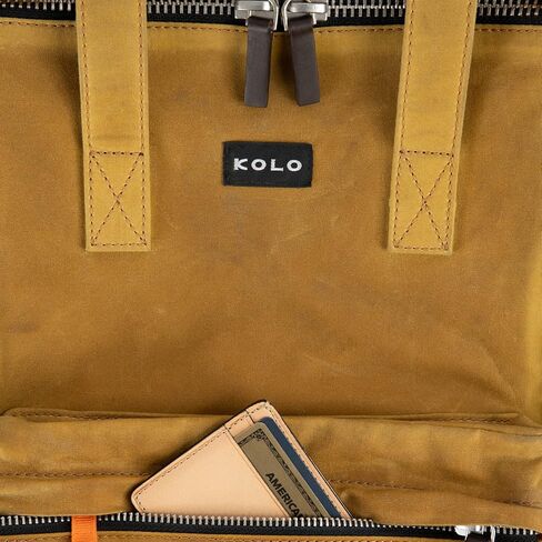 حقيبة Kolo Juno Daypack، قماش من القطن العضوي المقاوم للطقس، لون مغرة in Saudi Arabia