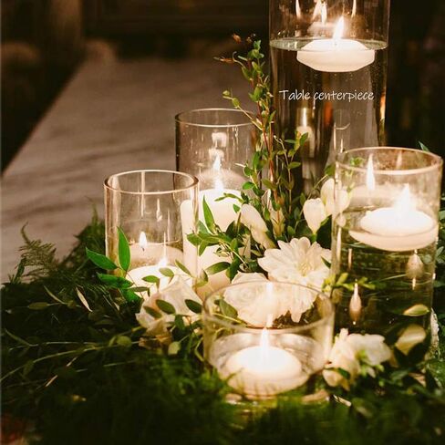 12Pcs Floating Candles for Centerpieces 4 Hours 1.7 Inch Burning White Unscented Classic Floating Candles for Weddings, Parties,Spa,House-Warming,Holiday and Home Decorations in Saudi Arabia