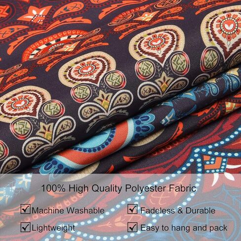 Lyacmy Bohemian Mandala Tapestry Hippie Tapestries Psychedelic Peacock Boho Tapestry Wall Hanging for Bedroom (36.02 x 48.03 inches) in Kuwait