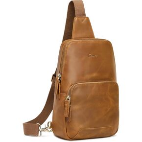 S-ZONE Sling Bag for Men Women RFID Blocking Genuine Leather Crossbody in Kuwait