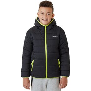 سترة Eddie Bauer للأولاد ذات وجهين - معطف منتفخ خفيف الوزن مقاوم للماء من Deer Harbour مع بطانة من الشيرلينغ الصناعي (5-20)