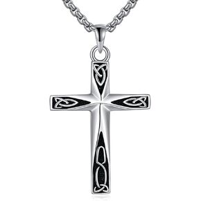 ONEFINITY Religious Cross Pendant Necklace Sterling Silver Origami Cross Pendant Gifts for Women Men Jewelry in Saudi Arabia