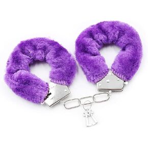 Fluffy Wrist Plush Cuff Stainless Steel Chain with 2 Keys in Saudi Arabia