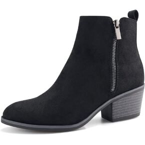 أحذية JABASIC النسائية للكاحل بسحاب جانبي وأحذية طويلة بكعب منخفض in Kuwait