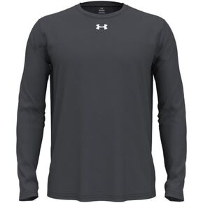 قميص Team Tech فضفاض بأكمام طويلة باللون الأبيض/الرمادي للرجال من Under Armour in Kuwait