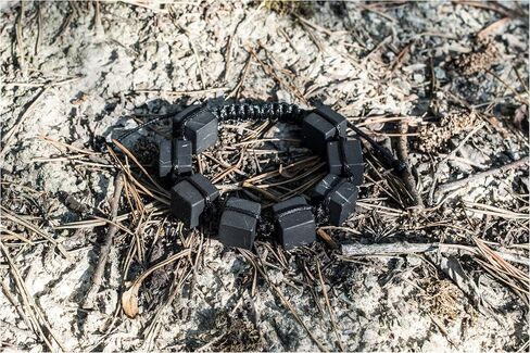 Keled Rocks Shungite Bracelet - is Made of a Black Shungite Stone Type II - It's Excellent for Grounding - When Placed in Contact with Skin absorbs The Energy of Mobile Phones NFC, 5G and etc in Kuwait